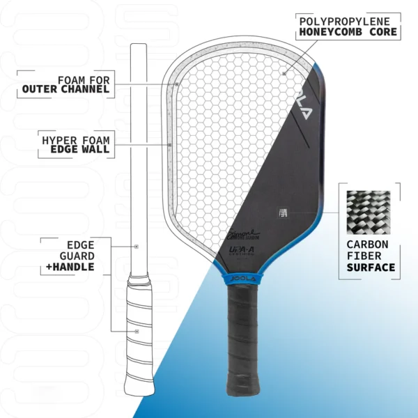Simone Jardim Hyperion 3S 16mm Pickleball Paddle - Image 4